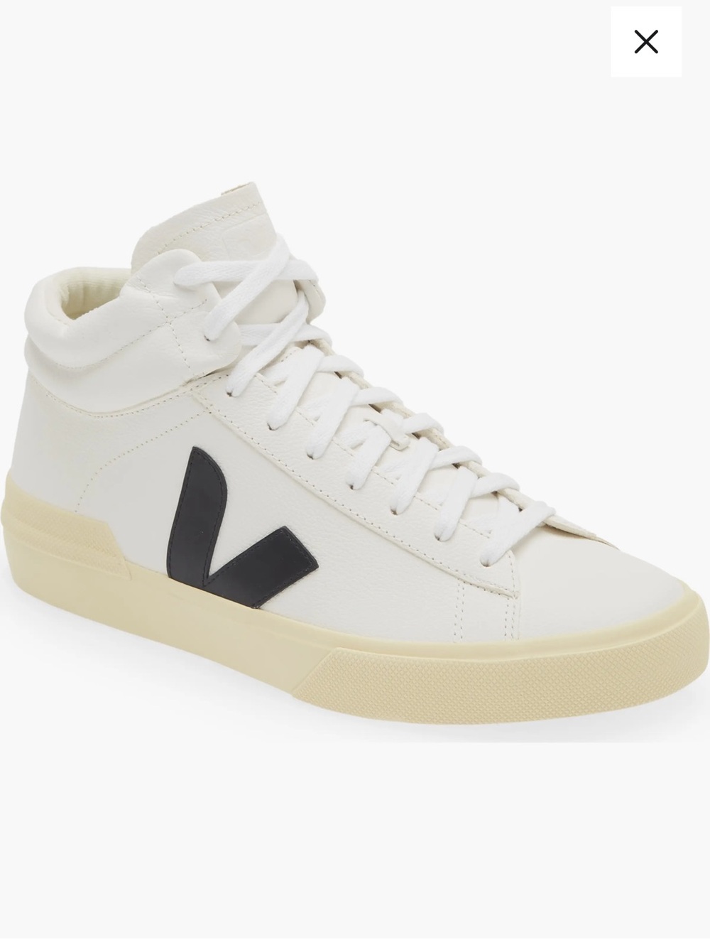 Veja Minotaur High-Top Sneakers with Black V, size 6